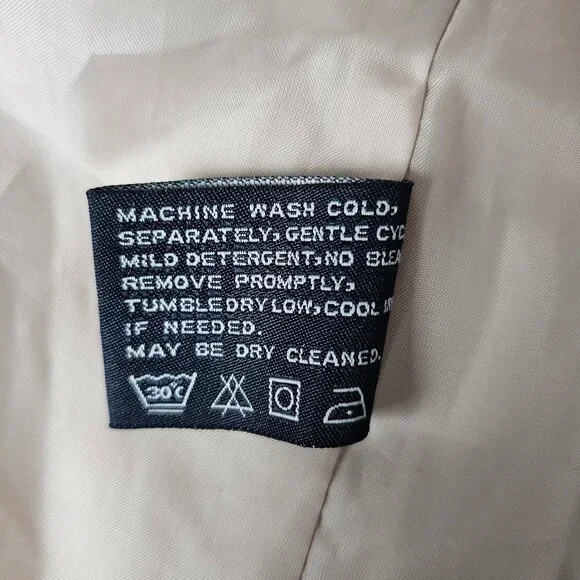 London Fog New Sueded Microfiber Vintage Water Resistant Tan Trench Coat